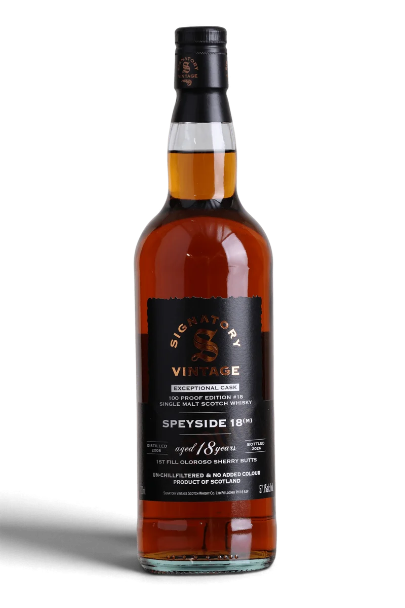 Speyside (M) 18 Year Old 2008 | Signatory 100 Proof Exceptional Cask Edition No.18 | 70cl 57.1%