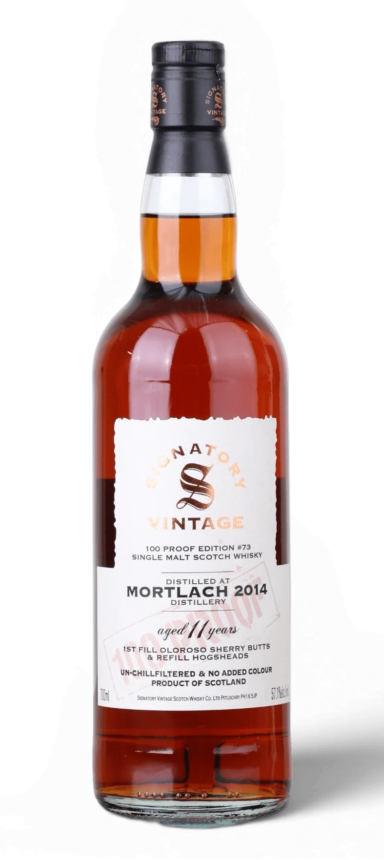 Mortlach 11 Year Old 2014 | Signatory 100 Proof Edition No.73