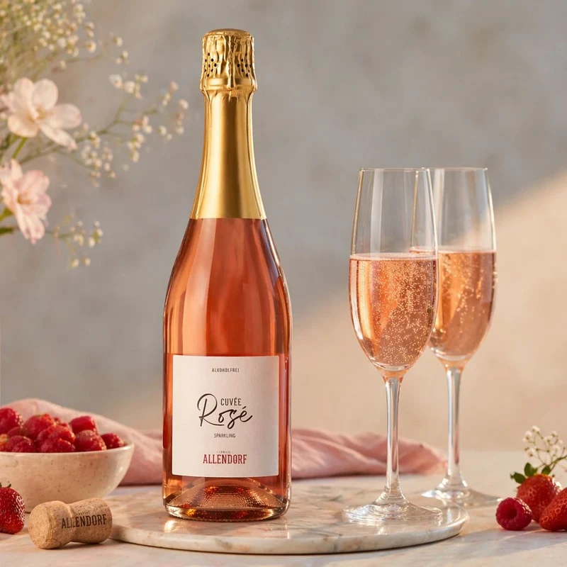 Allendorf - Cuvée Rosé Sparkling alkoholfrei - alkoholfreier Rosé Sekt