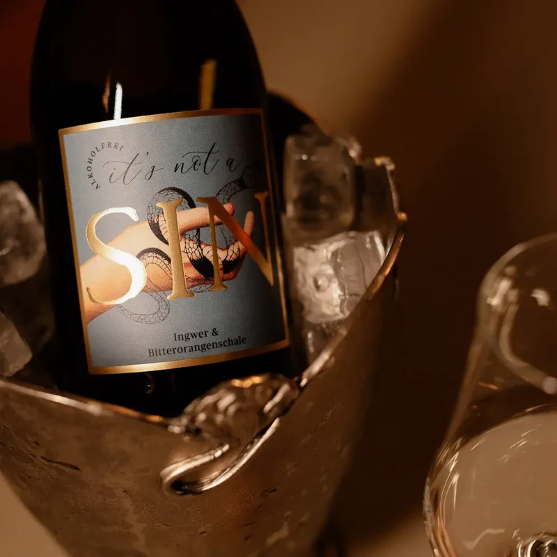 It's not a SIN - Ingwer & Bitterorangenschale - alkoholfreie Alternative zu Sekt