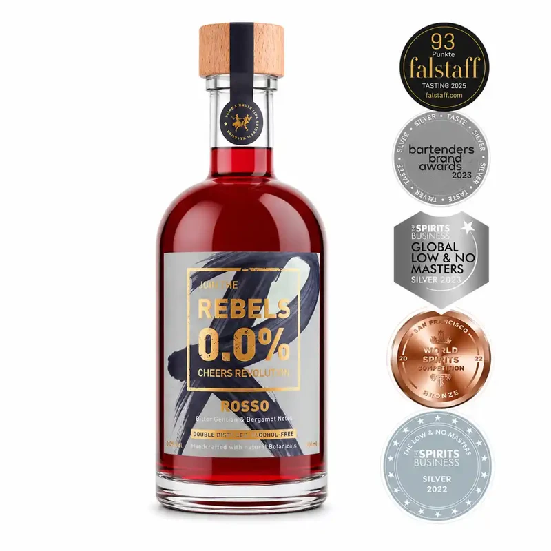 Rebels 0,0% - Rosso - Alkoholfreie Alternative zu Spritz