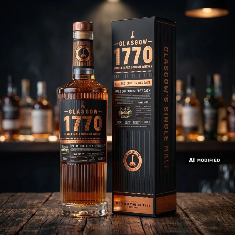 Glasgow 1770 - 9 y.o. - Palo Cortado Sherry Cask - Kirsch 50th Anniversary - 0.7L