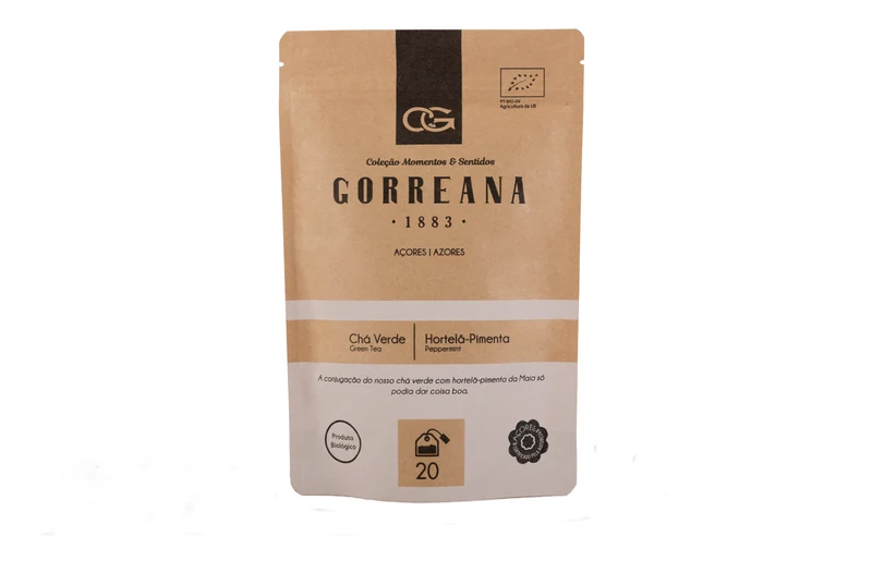 Gorreana Grüner Hysson Tee mit Pfefferminz (40g - 20 Teebeutel)