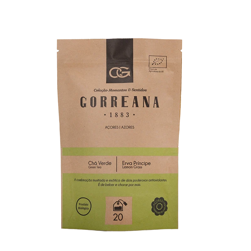 Gorreana Grüner Hysson Tee mit Lemon Grass (40g - 20 Teebeutel) lose, Zitronengras