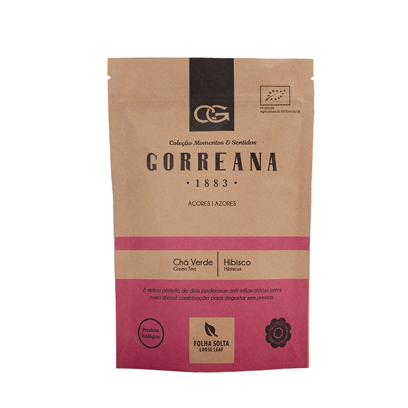 Gorreana Grüner Hysson Tee mit Hibiskus (80g) lose