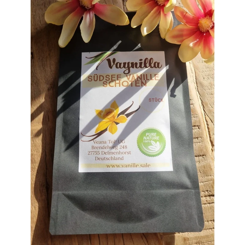 Südsee Tahiti Vanilleschoten - Vanilla Tahitensis (10-12cm) - Top Gourmet Qualität (5-100 Stück)