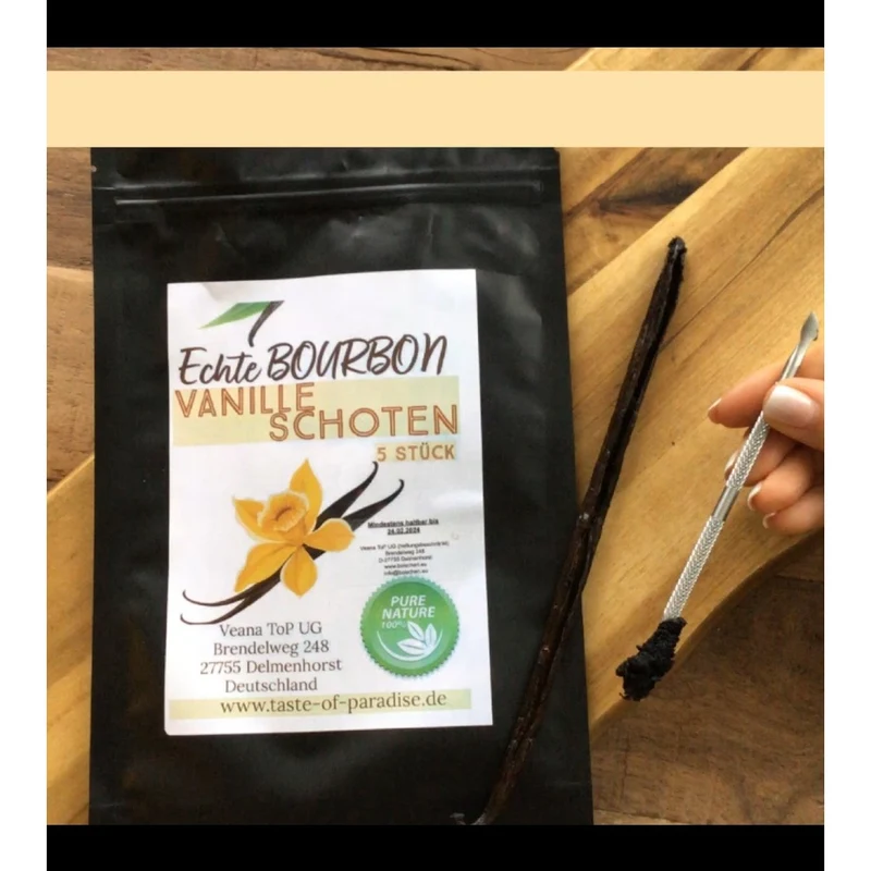 Bourbon Vanilleschoten (50 Stk. - 18-20cm) 100% Madagaskar + gratis Vanillemesser