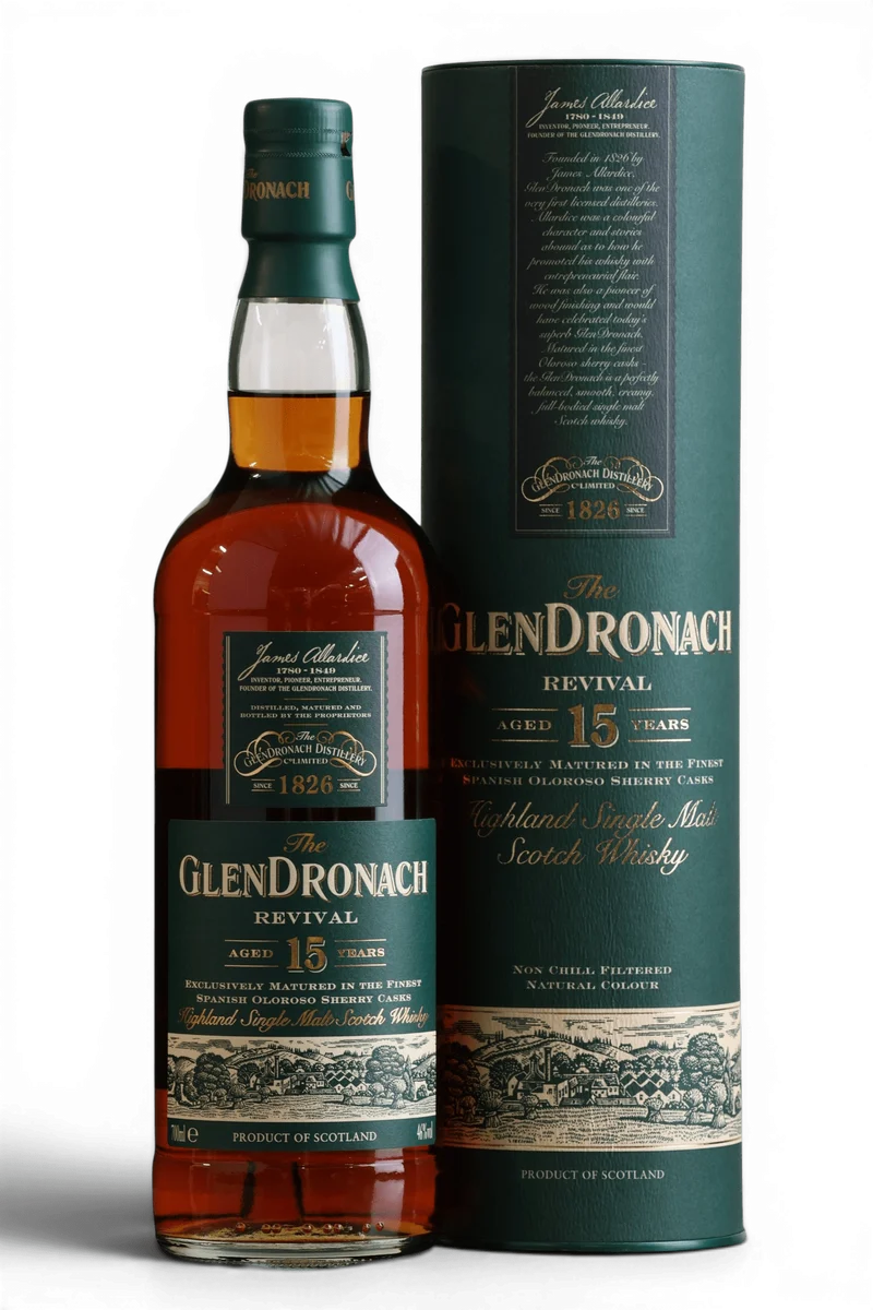 GlenDronach 15 Year Old Revival Single Malt Scotch Whisky (Oloroso) | 70cl, 46% ABV