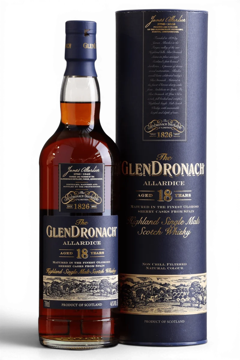 GlenDronach 18 Year Old Allardice Single Malt Scotch Whisky | 70cl, 46% ABV
