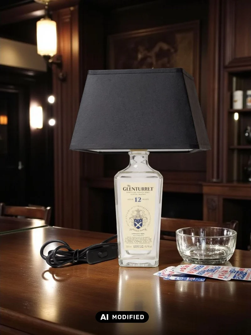 Stehlampe - Glenturret 12 - Flasche (Schwarz/Gold)