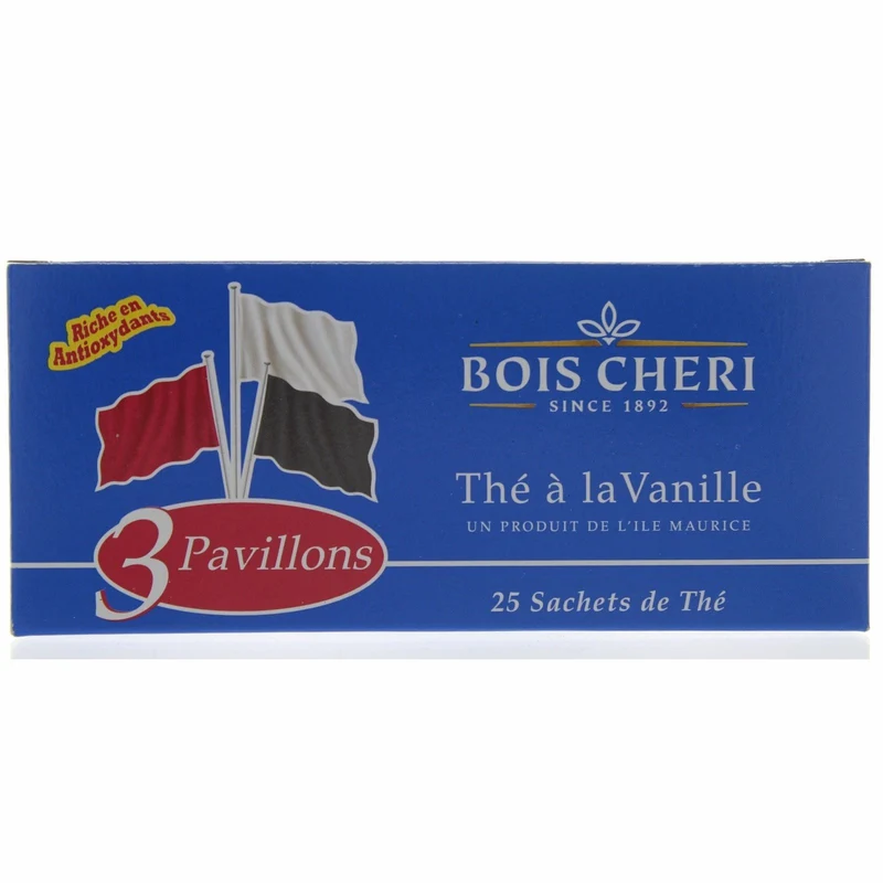 Bois Cheri Schwarztee mit Vanillegeschmack - Trois Pavillons (50g - 25 Beutel)
