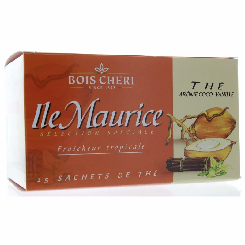 Bois Cheri Schwarztee Coconut Vanilla (50g - 25 Beutel)