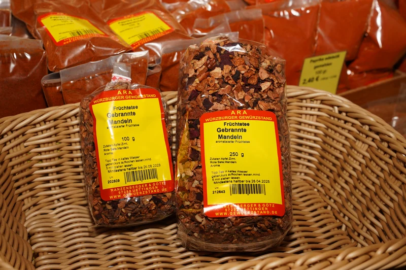 Gebrannte Mandel aromatisierter Früchtetee