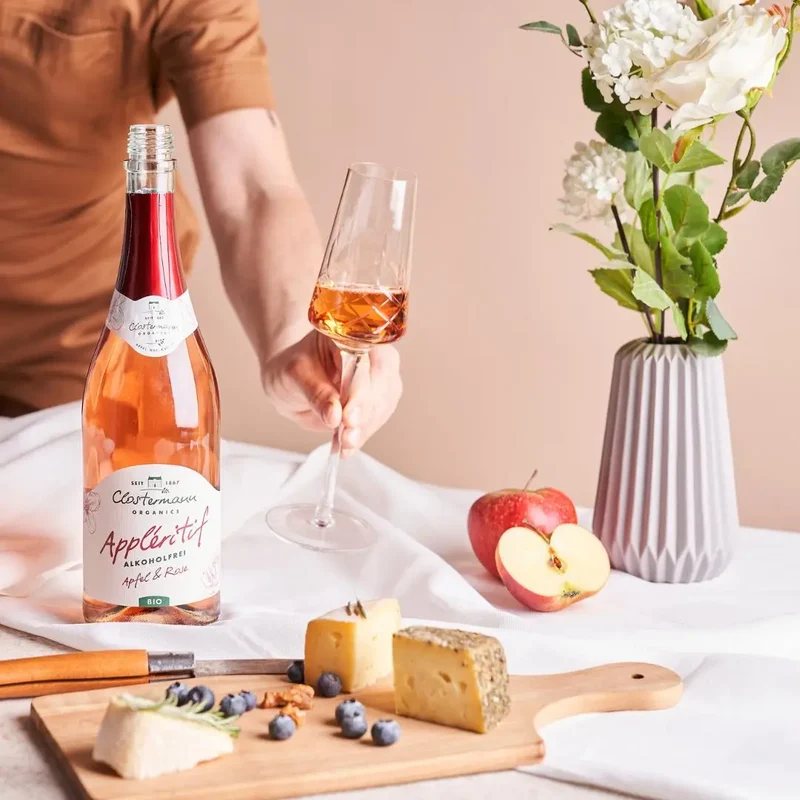 Clostermann - Appléritif Apfel Rosé - alkoholfreie Alternative zu Sekt