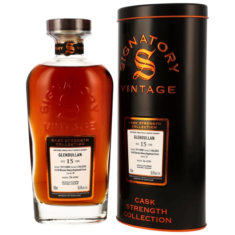 Glendullan 15 Jahre 2009/2025 - Signatory Vintage - 1st Fill Oloroso Sherry Hogshead 55,5% 0,7l