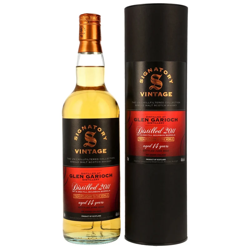 Glen Garioch 14 Jahre 2011/2026 - Signatory Vintage - First Fill und Second Fill Bourbon Barrels 46,0% 0,7l