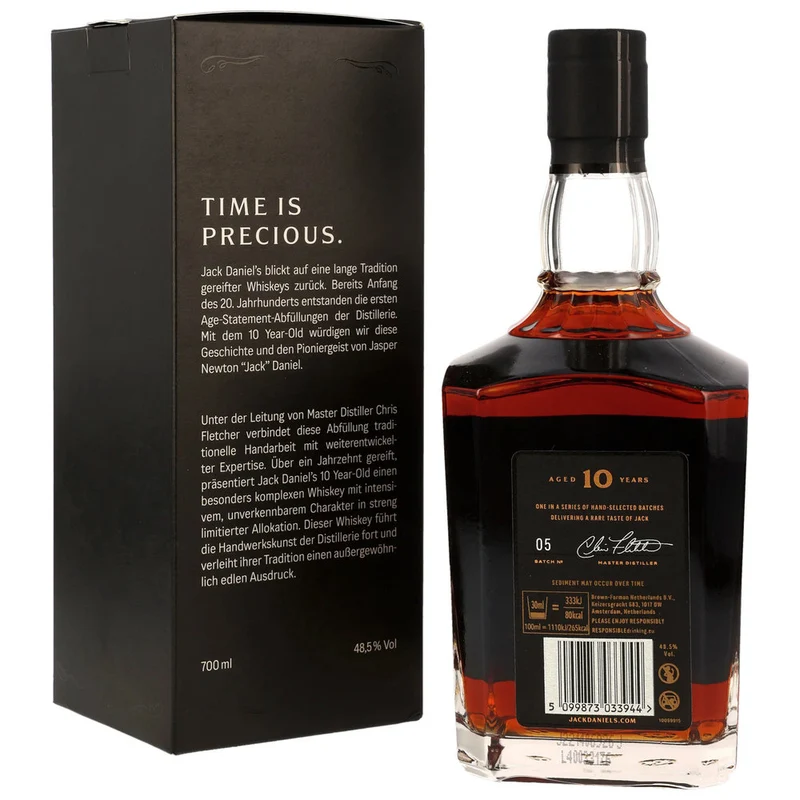 Jack Daniels 10 Jahre. Batch #5 48,5% 0,7l