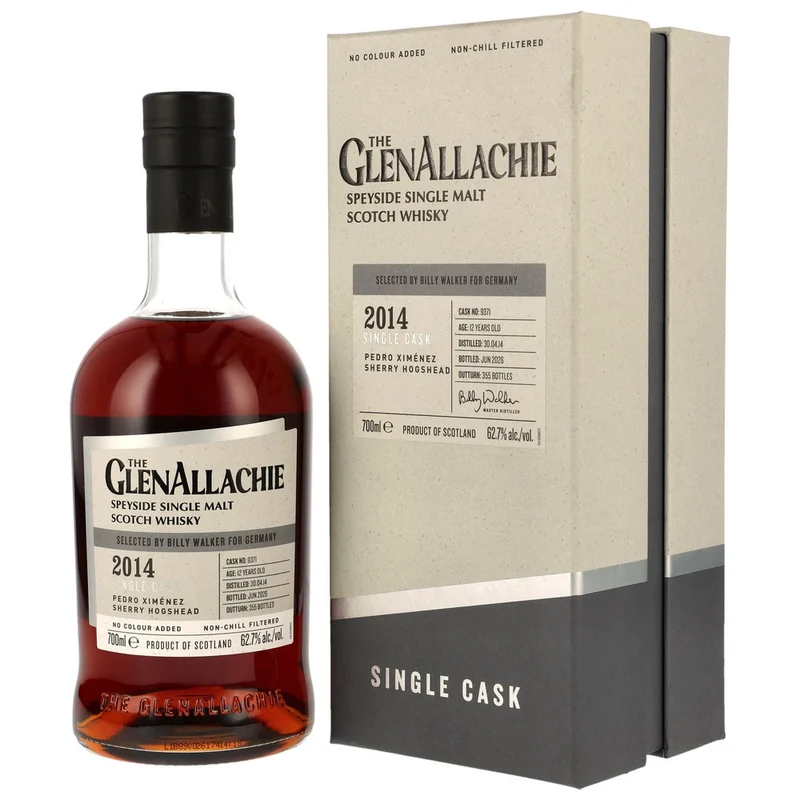 Glenallachie 12 Jahre 2014/2026 - PX Sherry Hogshead #9371 - 62,7% 0,7l