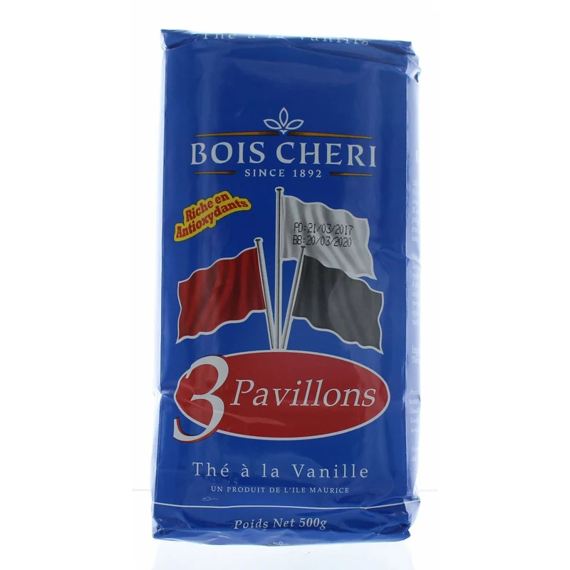 Bois Cheri Trois Pavillons - Vanille Geschmack - loser Schwarztee (500g)