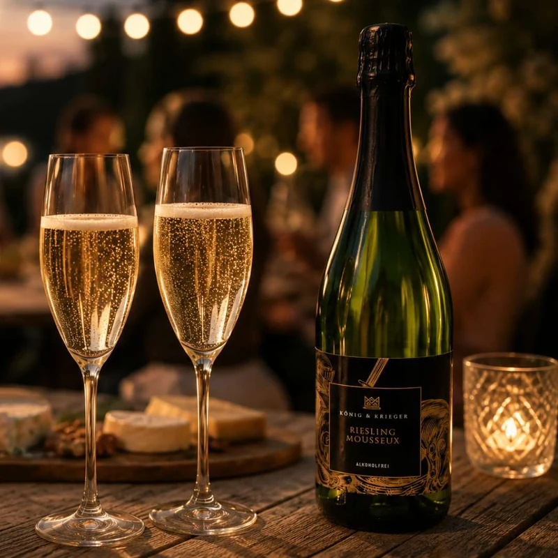 König & Krieger - Riesling Mousseux - alkoholfreie Alternative zu Sekt