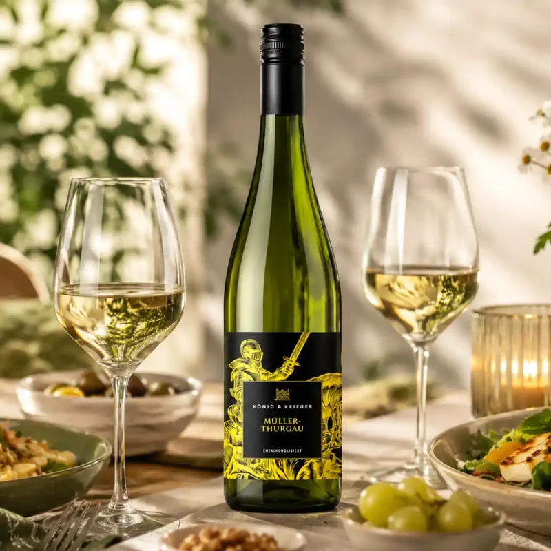 König & Krieger - Müller-Thurgau alkoholfrei - Wein alkoholfrei