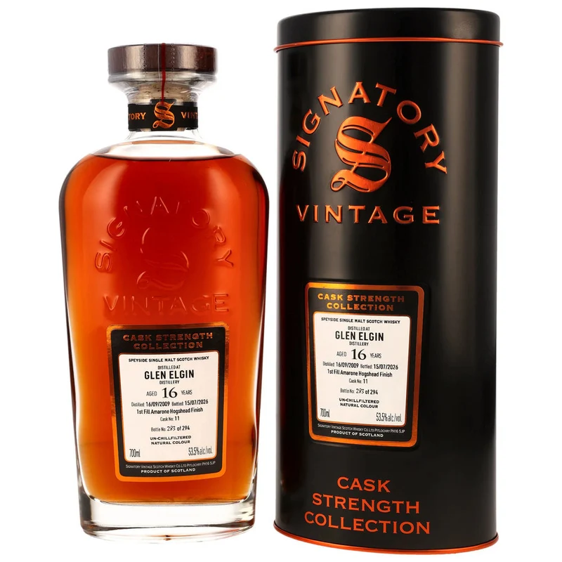 Glen Elgin 16 Jahre 2009/2026 - Signatory Vintage - 1st Fill Amarone Cask - #11 53,5% 0,7l