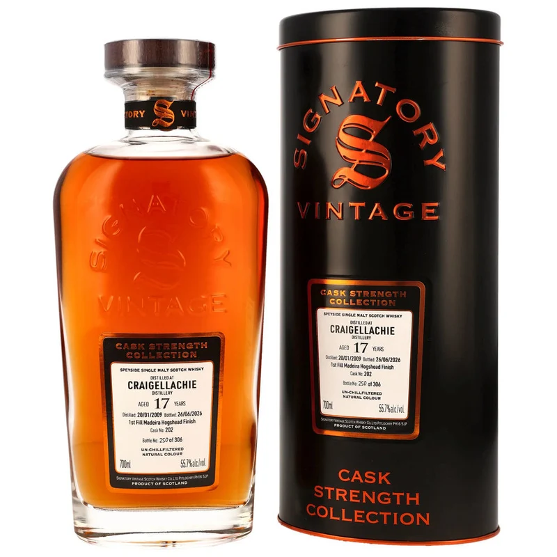 Craigellachie 17 Jahre 2009/2026 - Signatory Vintage - 1st Fill Madeira Hogshead - #202 55,7% 0,7l