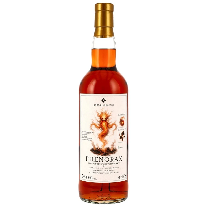 Phenorax 11 Jahre 2015/2026 - Scotch Universe - 1st Fill Ruby Port Wine Hogshead 58,5% 0,7l
