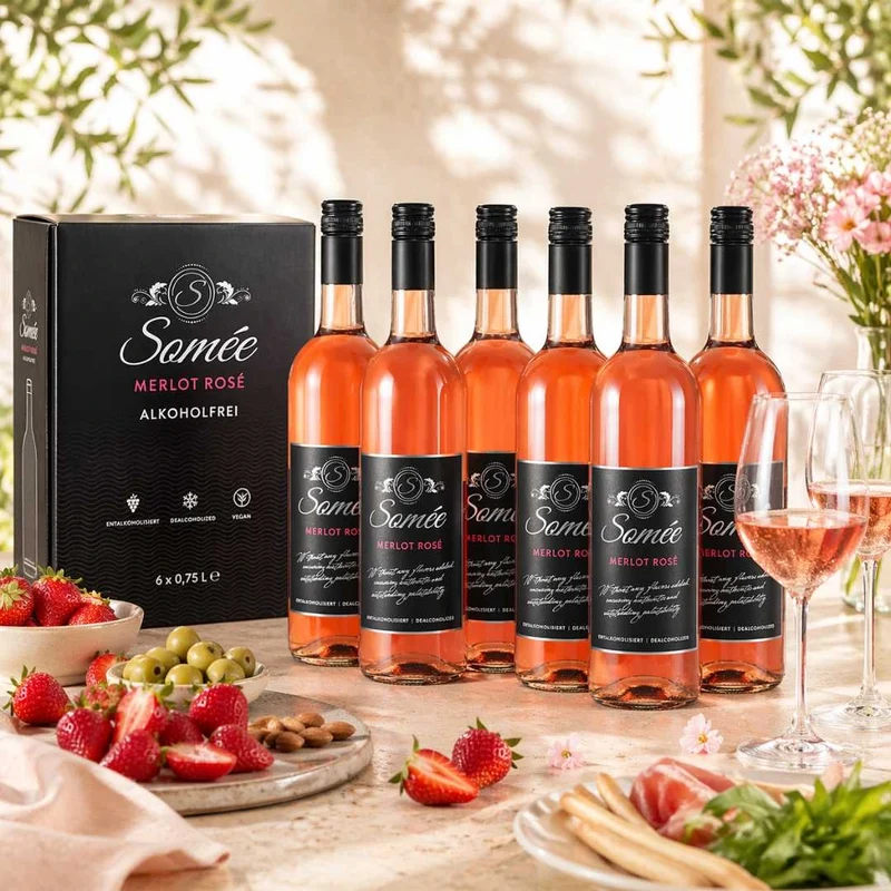Somée Merlot Rosé entalkoholisiert – alkoholfreier Roséwein