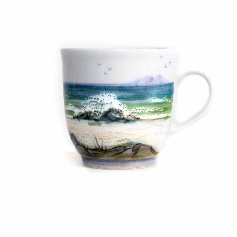 Highland Stoneware Keramik Becher Schottische Meereslandschaft