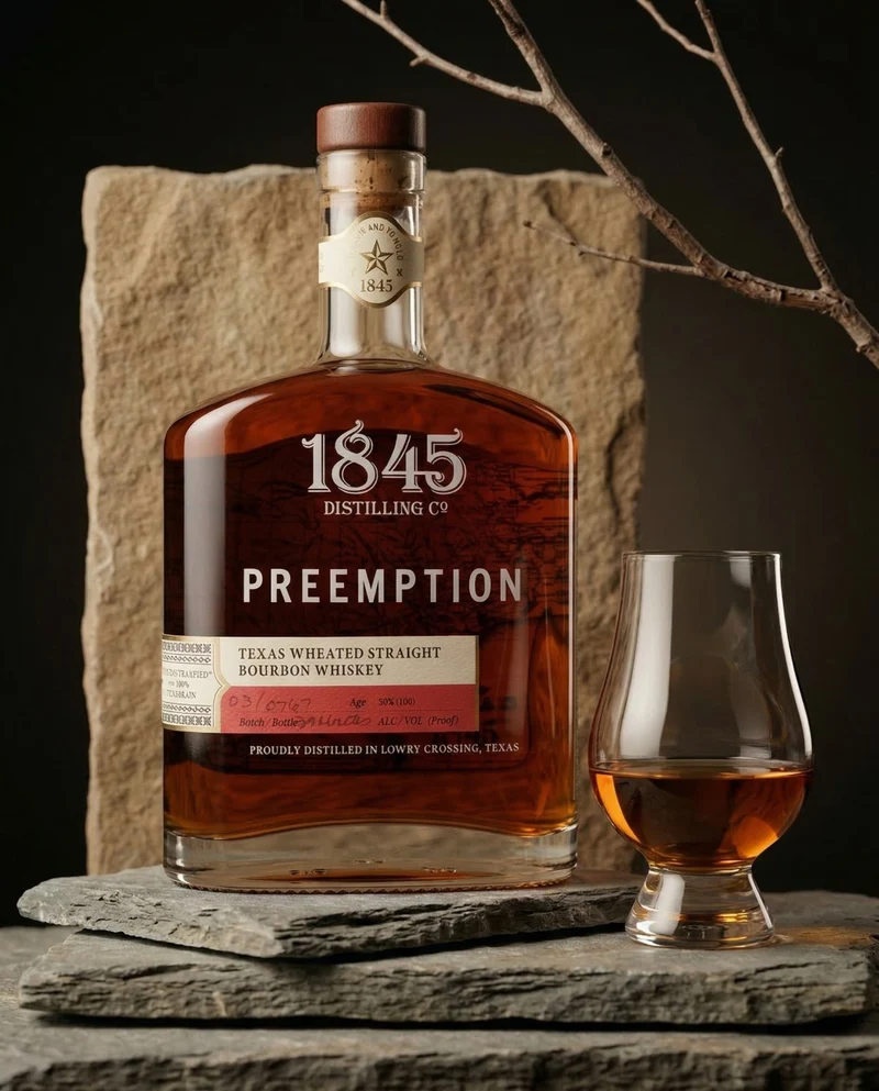 1845 Preemption Texas Straight Wheat Bourbon 50%