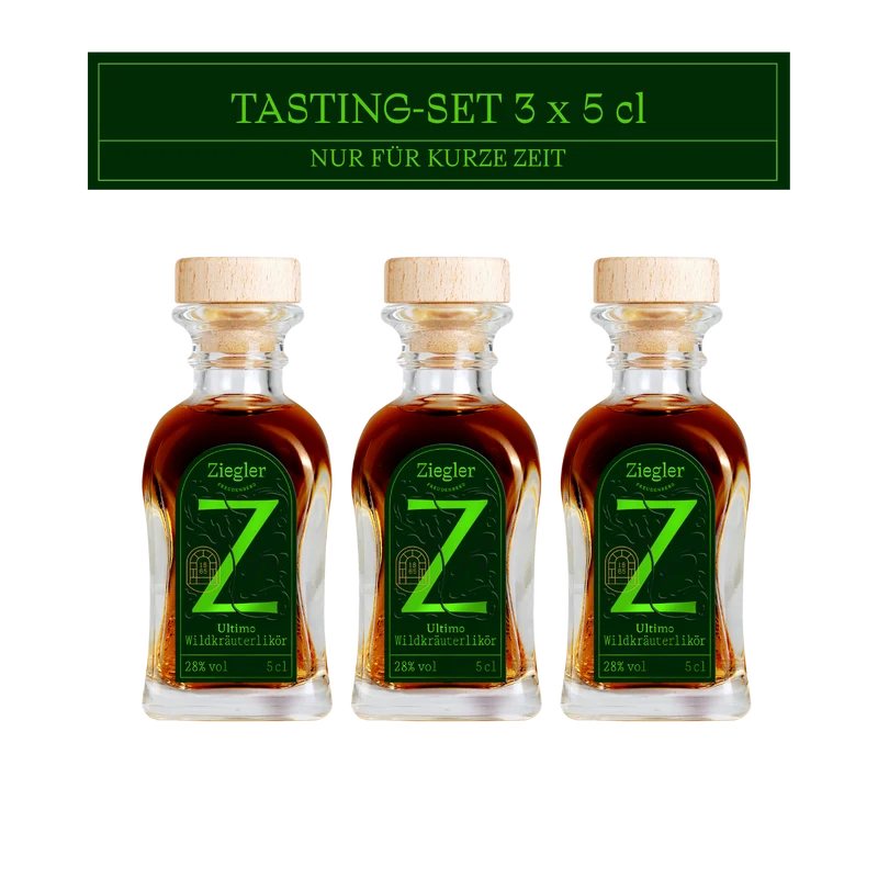 Ziegler Ultimo Wild Herb Liqueur Tasting Set | 3 × 5 cl