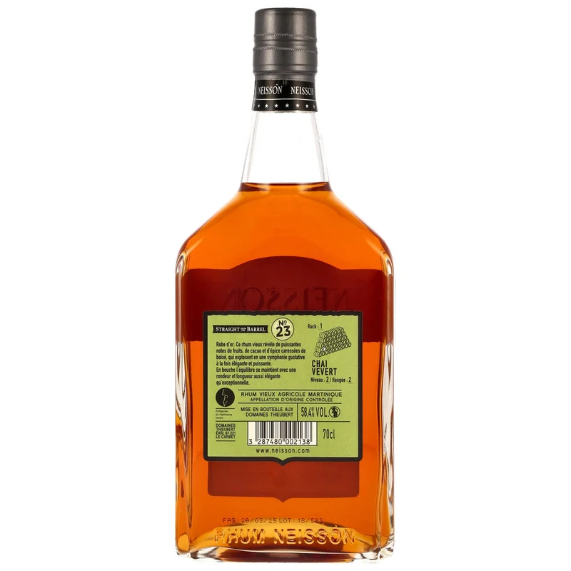 Neisson Rum 6 Jahre 2018/2025 - Neisson Rhum - XO Full Proof no23 Chai Vevert La Maison - 58,4% 0,7l