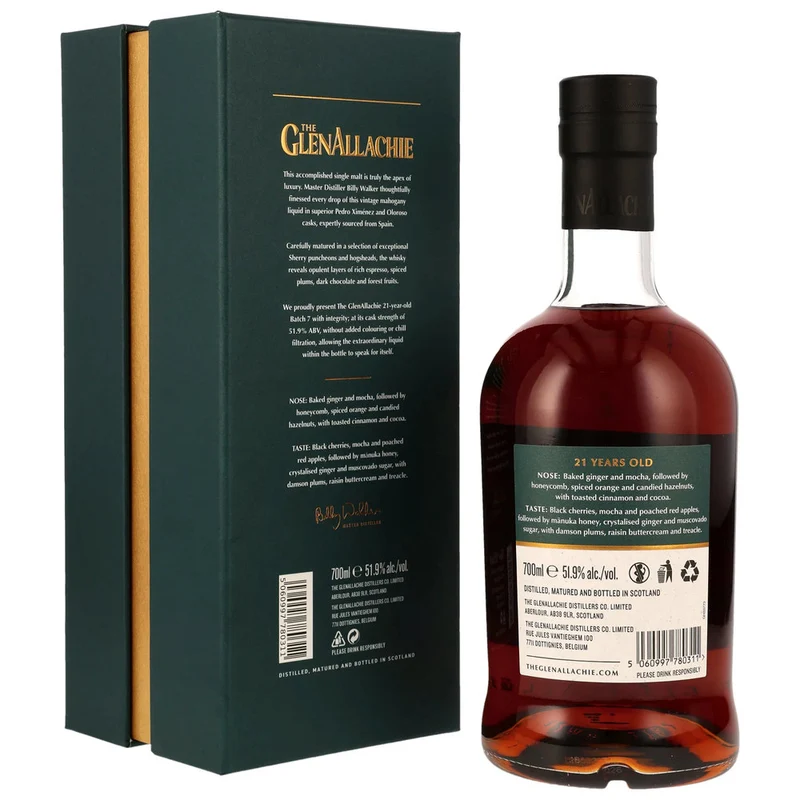 Glenallachie 21 Jahre - Batch 7 - PX & Oloroso Sherry Casks - 51,9% 0,7l