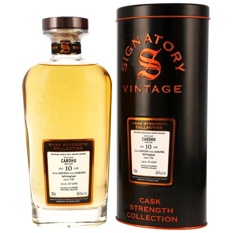 Cardhu 10 Jahre 2016/2026 Cask Strength Collection - SV Refill Hogshead #1132 58,4% 0,7l