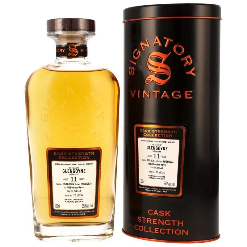 Glengoyne 11 Jahre 2014/2026 Cask Strength Collection - SV 1st Fill Bourbon Barrel #700443 55,0% 0,7l