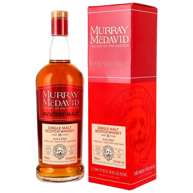 Ard-LESS Mystery Malt 16 Jahre 2009/2026 PX + Tawny Port - Murray McDavid 54,3% 0,7l