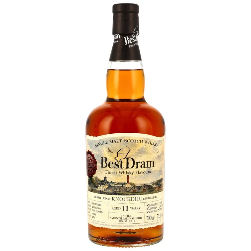 Knockdhu 11 Jahre 2014/2026 1st Fill Amontillado Sherry Hogshead #351 Best Dram 55,4% 0,7l