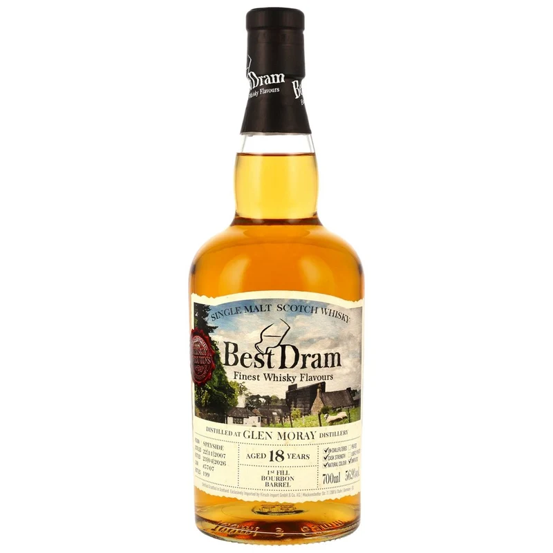 Glen Moray 18 Jahre 2007/2026 1st Fill Bourbon Barrel #5707 Best Dram 56,9% 0,7l