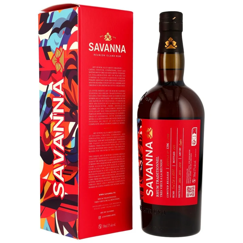 Savanna Art of Rum by Xandro - Reunion Island Rhum Traditionnel 57,0% 0,7l