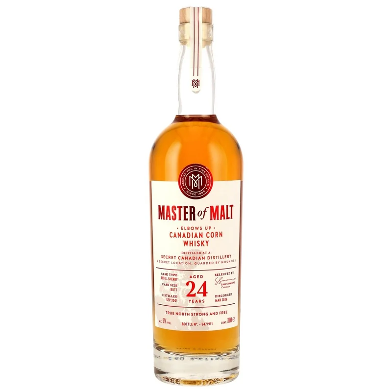 Secret Canadian Distillery 24 Jahre 2001/2026 Refill Sherry Butt - Master of Malt 67,0% 0,7l