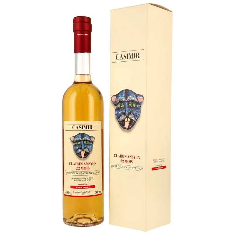 Clairin Ansyen Casimir 22 Monate Ex-Uitvlugt Rum Cask #CA21UI-122 53,6% 0,7l