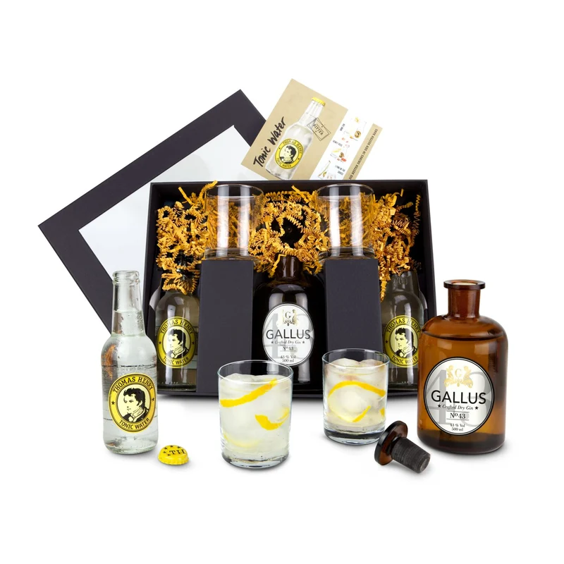 Gin Tonic Set 'Gallus 43' – Geschenkset mit Gin, Tonic & Gläsern