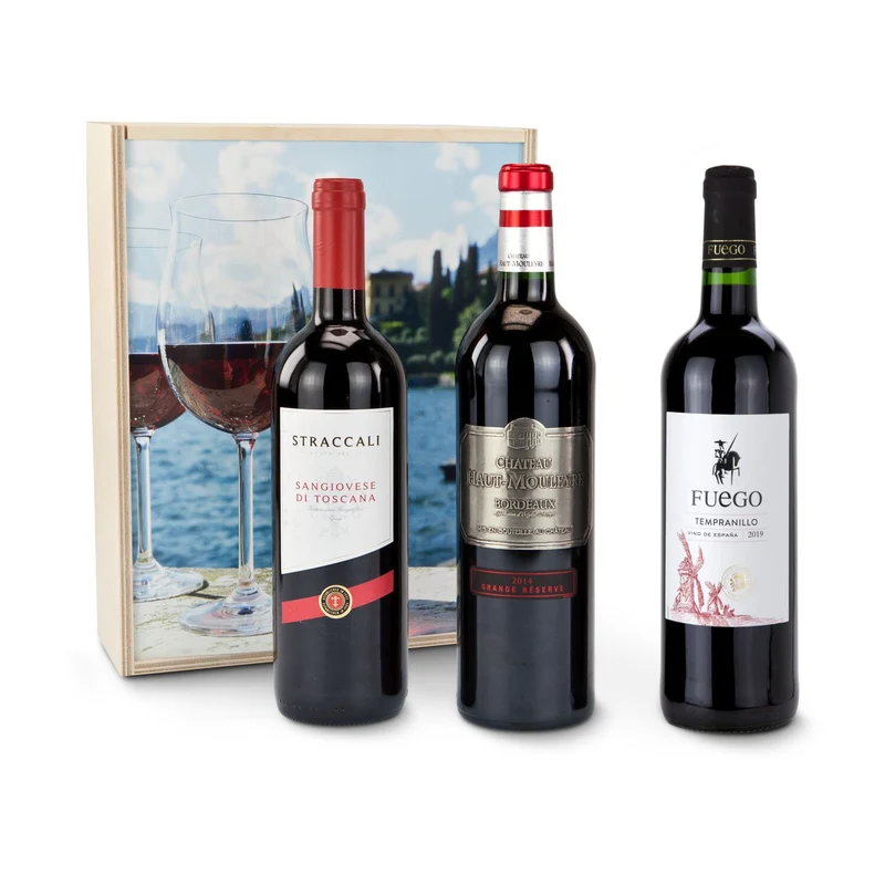 Mediterrane Weinreise – Wein-Geschenkset aus drei Ländern