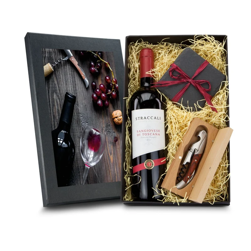 Wein-Freu(n)de – Geschenkset mit Rotwein & Sommeliermesser