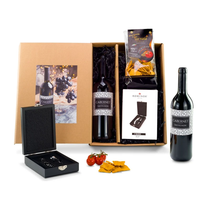 Wein & Snack – Getränke-Geschenkset