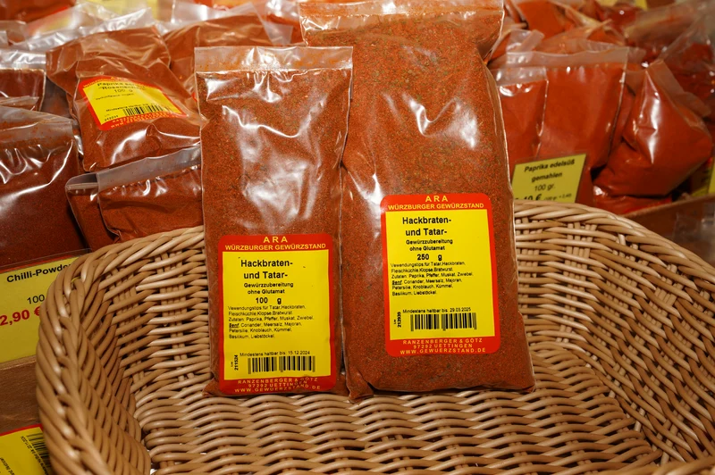 Hackbraten und Tatargewürz ohne Glutamat