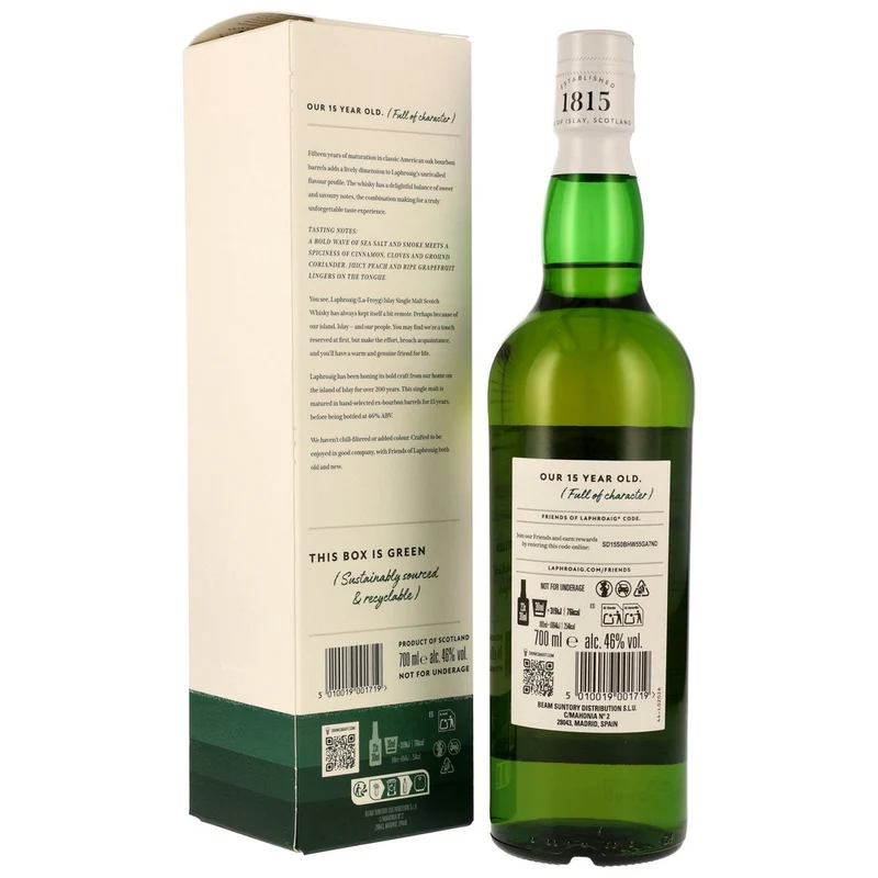 Laphroaig 15 Jahre. 46% 0,7l