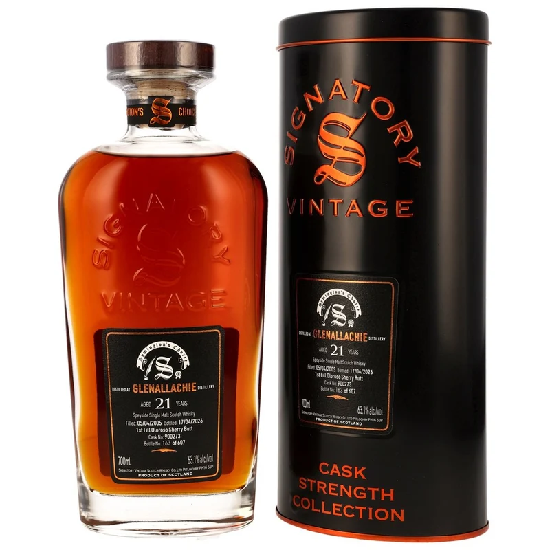 GlenAllachie 21 Jahre 2005/2026 1st Fill Oloroso Sherry But #900273 - SV Symingtons Choice 63,1% 0,7l