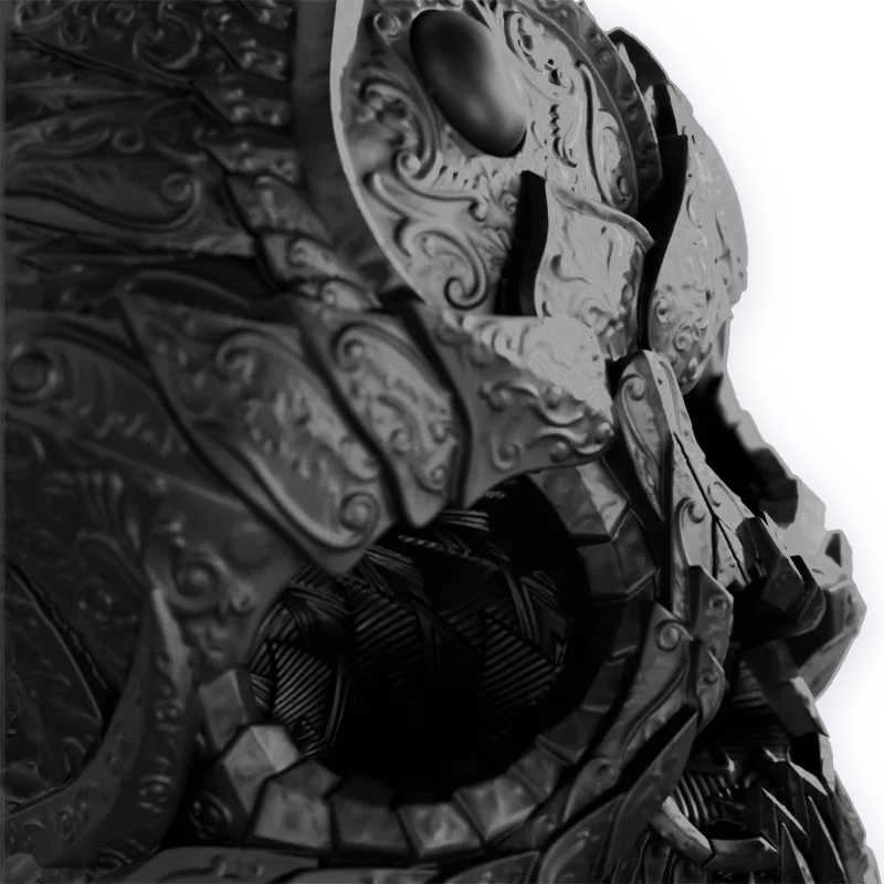 Amuerte Mattschwarzer Totenkopf